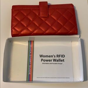 Red wallet with RFID